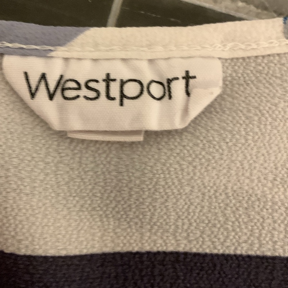 3X WESTPORT Floral and Striped Short Sleeve Top - Picture 9 of 12